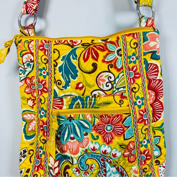 Vera Bradley Hipster Crossbody Bag Quilted Retired Yellow Provençal Floral Print - Picture 2 of 11